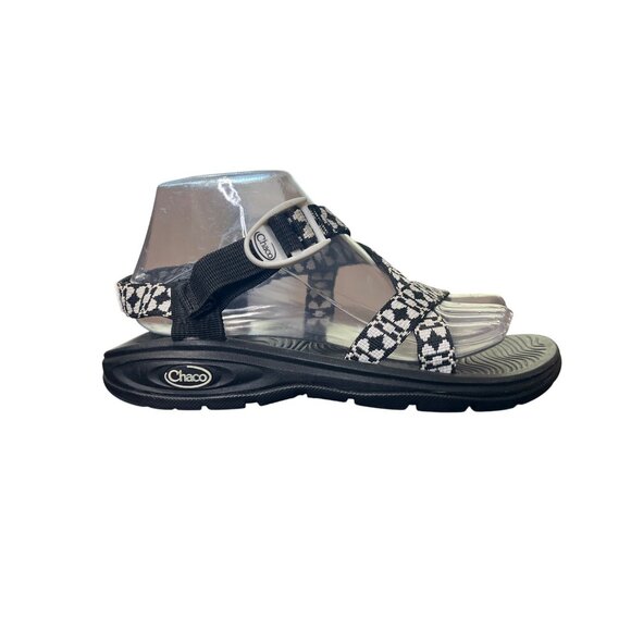 Chaco Womens ZVolv 2 Sandals Black White Geometric Print Hiking Size 8 - Picture 8 of 8